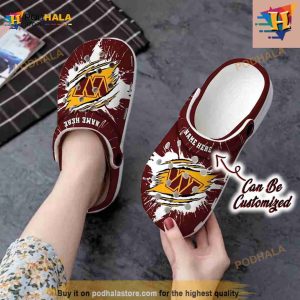 Personalized Washington Commanders Ripped Claw Crocs Clog Shoes 2