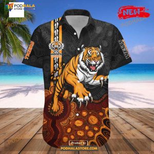 Personalized Wests Tigers Aboriginal Ncaa Rugby Indigenous Kangaroo Tracks Nrl Funny Hawaiian Shirts 2