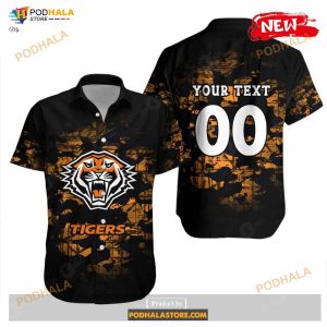 Personalized Wests Tigers NCAA Camouflage Vintage, NRL Funny Hawaiian Shirt