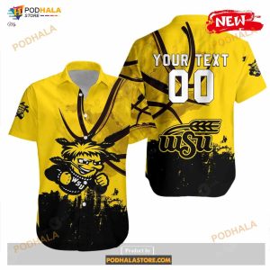 Personalized Wichita State Shockers Ncaa Basketball Net Grunge Pattern Funny Hawaiian Shirts 2