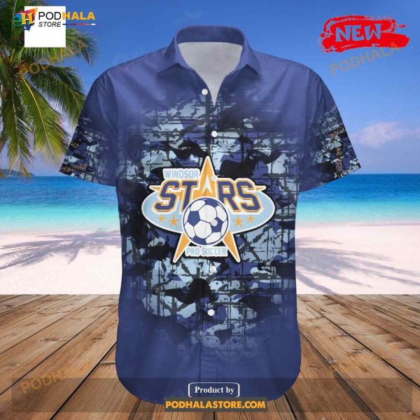 Personalized Windsor Stars NCAA Camouflage Vintage, CA SOCCER Funny Hawaiian Shirt