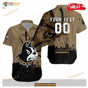 Personalized Wofford Terriers Ncaa Basketball Net Grunge Pattern Funny Hawaiian Shirt 2