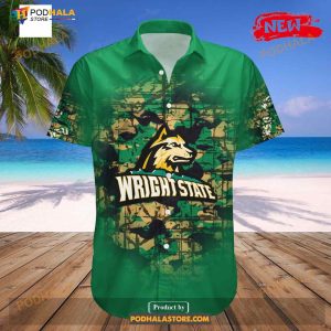 Personalized Wright State Raiders Ncaa Camouflage Vintage Funny Hawaiian Shirt 2
