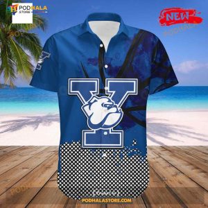 Personalized Yale Bulldogs Ncaa Basketball Net Grunge Pattern Funny Hawaiian Shirt 2