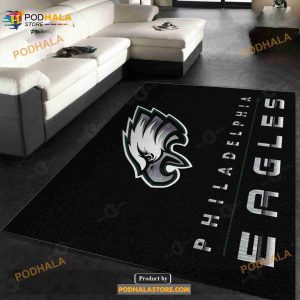 Philadelphia Eagles Imperial Chrome Rug NFL Rug Carpet, Kitchen Rug, Us Gift Decor