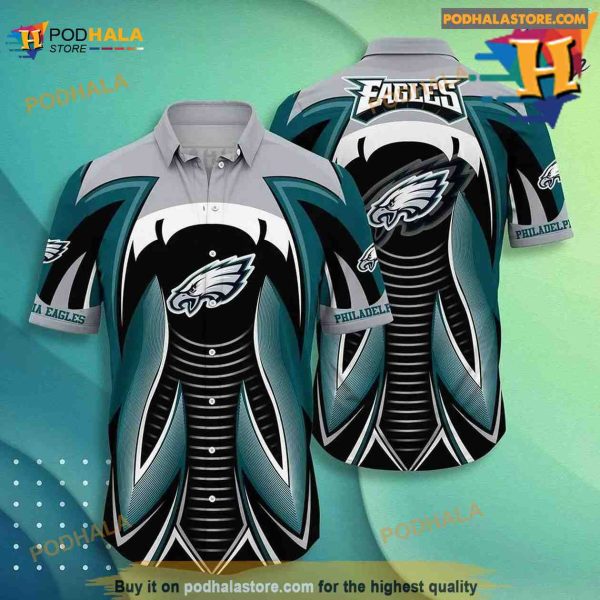 Philadelphia Eagles NFL Hawaiian Shirt, Summer Button Down Shirt Gift