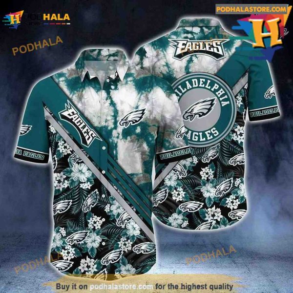Philadelphia Eagles NFL Hawaiian Shirt, Tropical Pattern Summer For NFL Football Fans