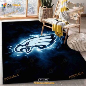 Philadelphia Eagles NFL Rug, Living Room Rug Decor Christmas Gift