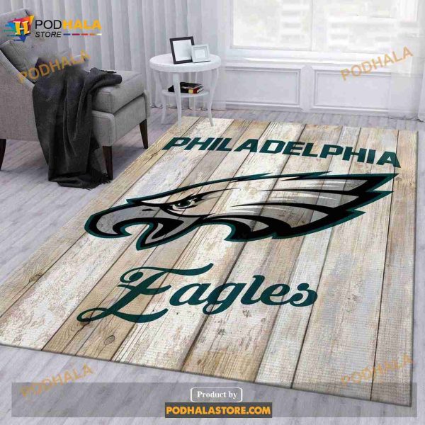 Philadelphia Eagles NFL Rug Living Room Rug, Indoor Outdoor Rugs