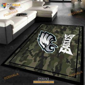 Philadelphia Eagles NFL Team Camo Style Nice Gift Home Decor Area Rug Rugs For Living Room