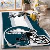 Philadelphia Eagles NFL Team Helmet Rug, Home Decor Rectangle Area Rug