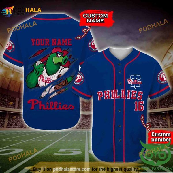 Philadelphia Phillies 3D Baseball Jersey Personalized Name Number