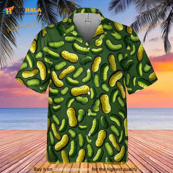 Pickle Funny Hawaiian Shirt, Funny Beach Summer Tropical Shirt