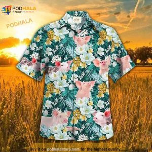 Pig Funny Hawaiian Shirt, Love Pig Beach Aloha Shirt