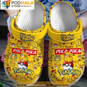 Pika Pika Yellow Pikachu 3D Clog Slippers, Funny Clog