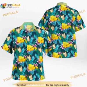 Pikachu On Summer Day Beach Funny Hawaiian Shirt