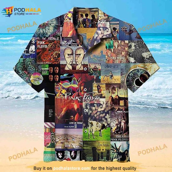 Pink Floyd Collage Universal Funny Hawaiian Shirt ,pink Funny Aloha Summer Shirt