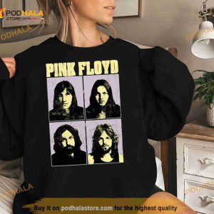 Pink Floyd Meddle Group Photo Pastel Image Distressed Shirt 2