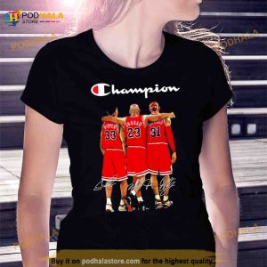 Pippen Jordan And Rodman Champions 2023 Signatures Shirt