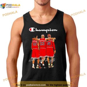 Pippen Jordan And Rodman Champions 2023 Signatures Shirt 3