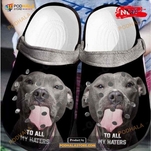 Pitbull To All My Haters Rubber Crocs Crocband Clogs Comfy Footwear