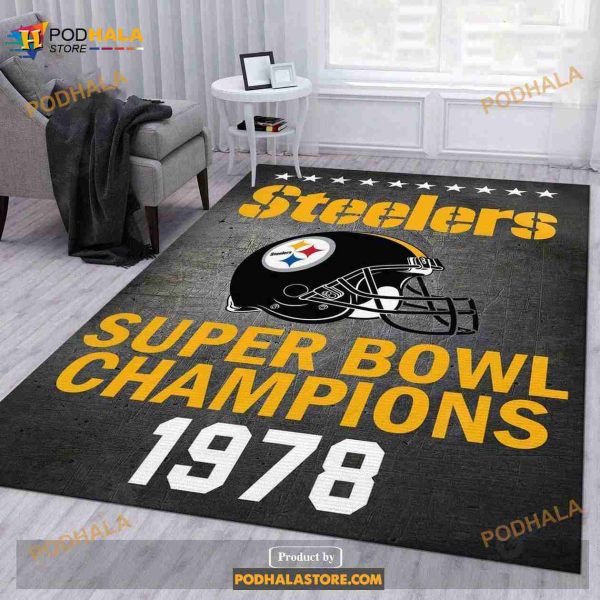 Pittsburgh Steelers 1978 NFL Rug Bedroom Rug Home Decor Floor Decor