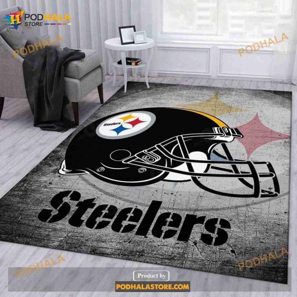 Pittsburgh Steelers Helmet NFL Football Team Area Rug For Gift Living Room Rug Home Us Decor