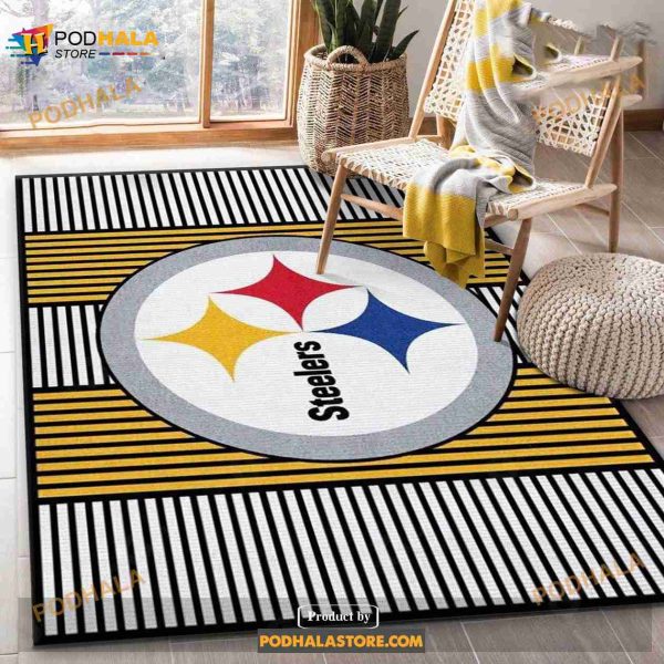 Pittsburgh Steelers Imperial Champion Rug NFL Rug For Christmas, Living Room And Bedroom Rug