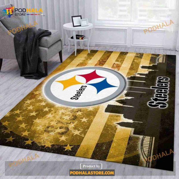 Pittsburgh Steelers NFL Rug Bedroom Rug Home Decor Floor Decor