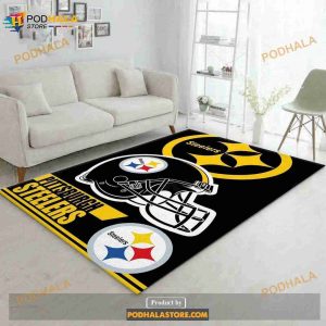 Pittsburgh Steelers NFL Team Helmet Nice Gift Home Decor Rectangle Area Rug