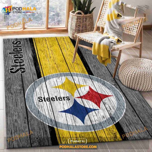 Pittsburgh Steelers NFL Team Wooden Style Home Decor Rectangle
