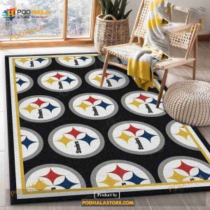 Pittsburgh Steelers Repeat Rug NFL Team Area Rug Bedroom Rug Home Decor Floor Decor