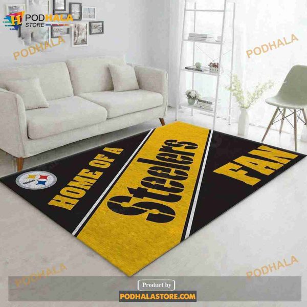 Pittsburgh Steelers Team NFL Rug Carpet, Living Room Rug