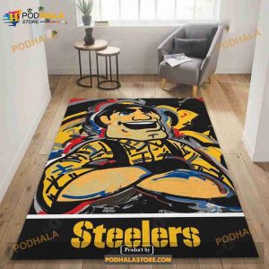 Pittsburgh Steelers X NFL Rug For Christmas, Living Room Rug, Christmas Gift Us Decor