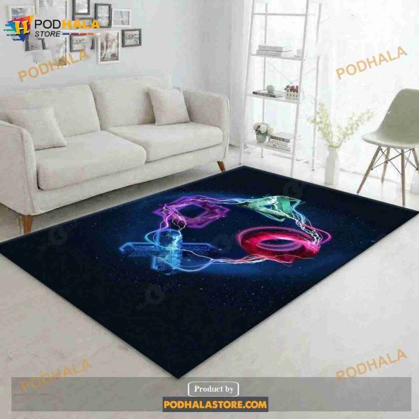 Playstation V15 Area Rug Living Room Rug Home Decor Gift