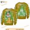 Pluto Dog Castle Fireworks Green Yellow Disney 3D Sweater