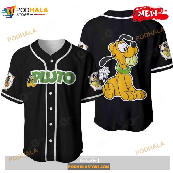 Pluto Dog Disney Cartoon Graphics All Over Print Unisex Baseball Jersey