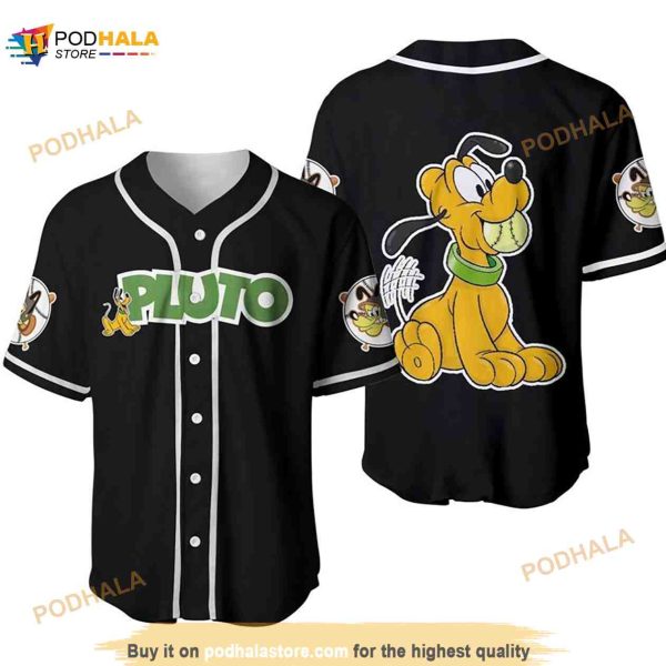 Pluto Dog Disney Cartoon Unisex 3D Baseball Jersey Eun