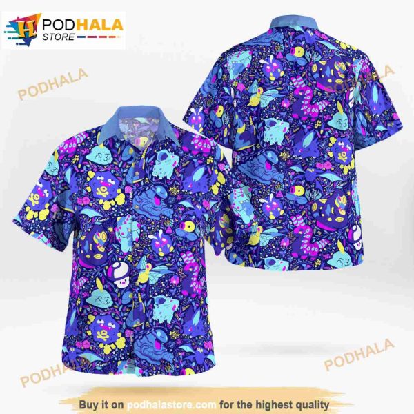 Poison Pokemon Beach New 3D Funny Hawaiian Shirt