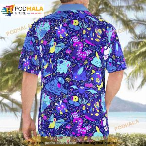 Poison Pokemon Beach New 3d Funny Hawaiian Shirt 3