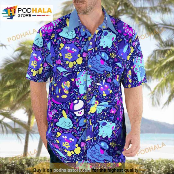 Poison Pokemon Beach New 3D Funny Hawaiian Shirt