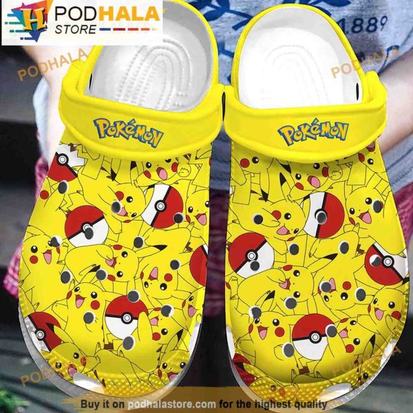 Pokeball And Pikachu 3D Clog, Funny Clog