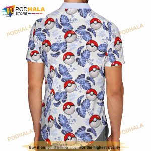 Pokemon Ball Tropical Beach 3d Funny Hawaiian Shirt 3