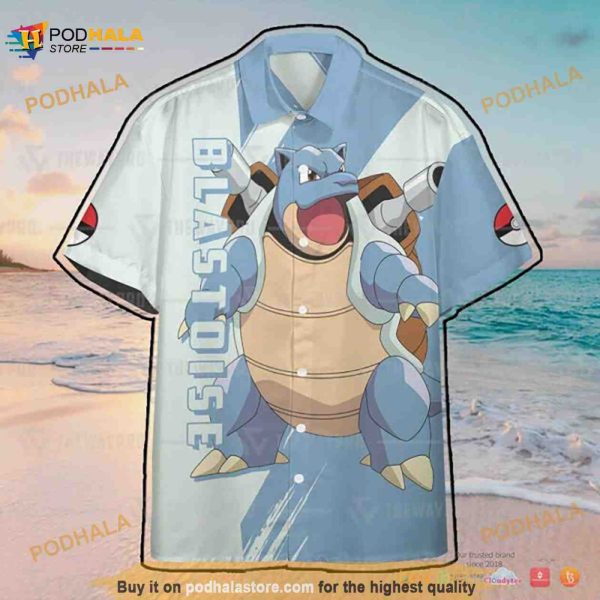 Pokemon Blastoise Funny 3D Hawaiian Shirt