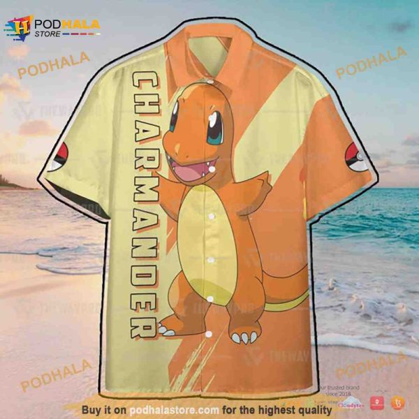 Pokemon Charmander Funny 3D Hawaiian Shirt