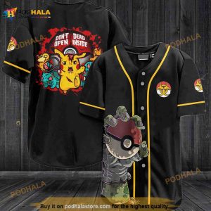 Pokemon Don't Dead Open Inside Pokemon 3D Baseball Jersey