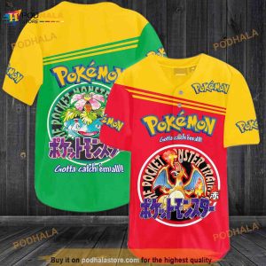 Pokemon Gotta Catch 'em All 3D Baseball Jersey