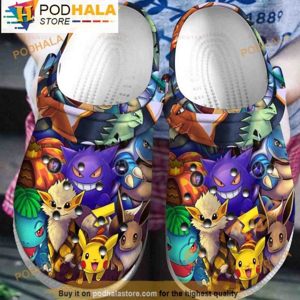 Pokemon Pikachu For Mens And Womens 3D Clog Shoes, Funny Clog