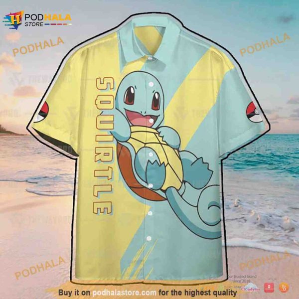 Pokemon Squirtle Funny 3D Hawaiian Shirt