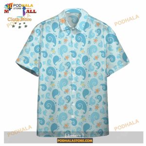 Pokemon Squirtle Pattern Cute Blue Pokemon Funny Hawaiian Shirt 1